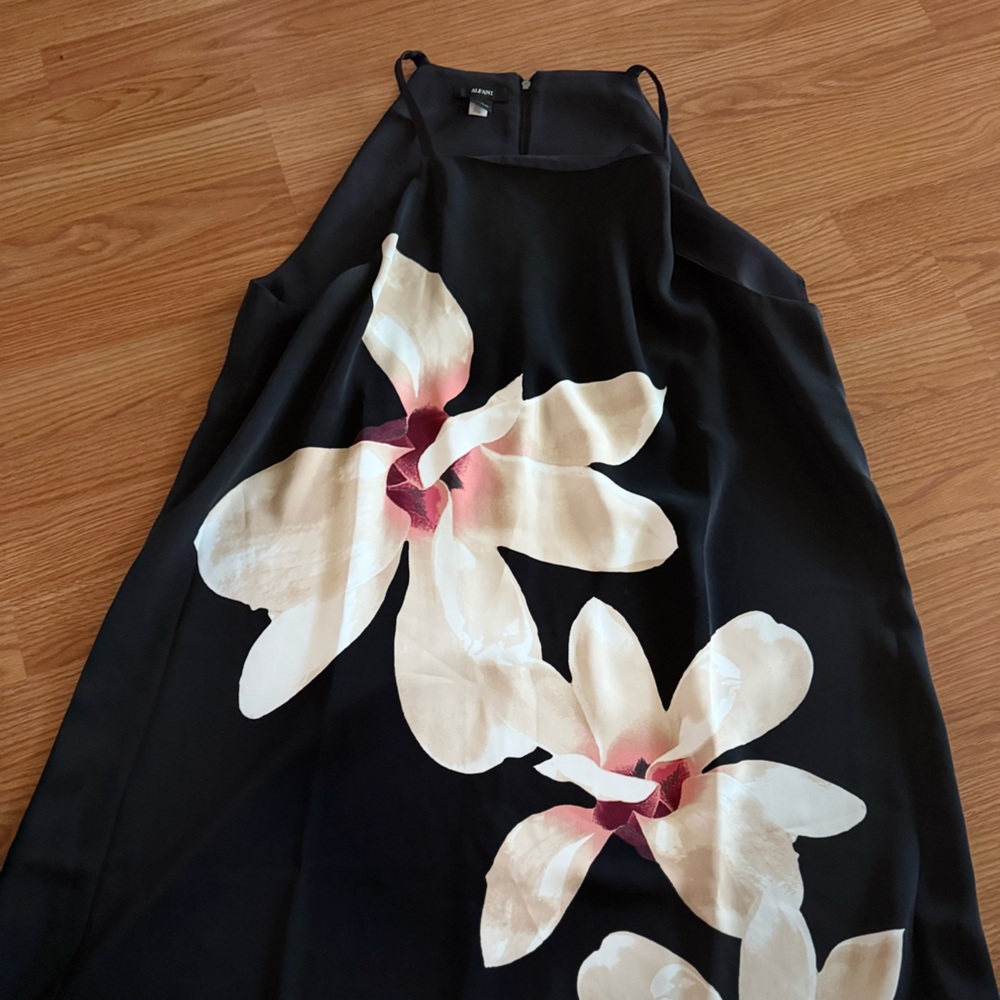 Floral Black Halter Dress size 16